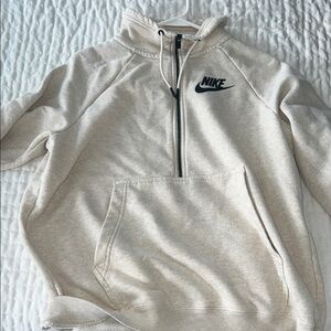 Nike Cream Hoodie with Black Logo